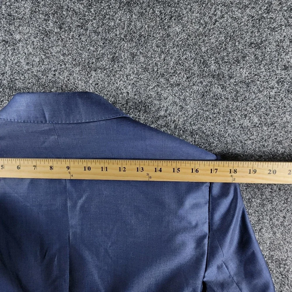 Express Photographer Men's Fitted Sport Coat Blazer Modern Navy Wool Size 36R - Picture 16 of 16